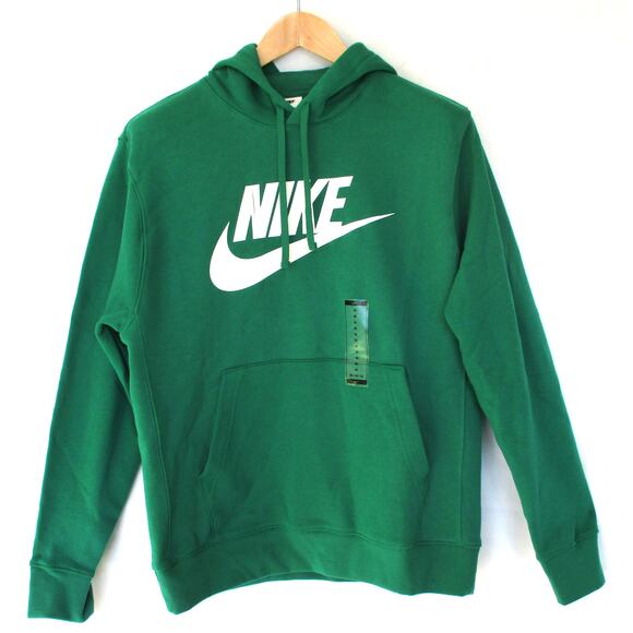 New NIKE Sportswear Club Fleece Men's Graphic Pullover Hoodie Green Men M - Picture 2 of 12
